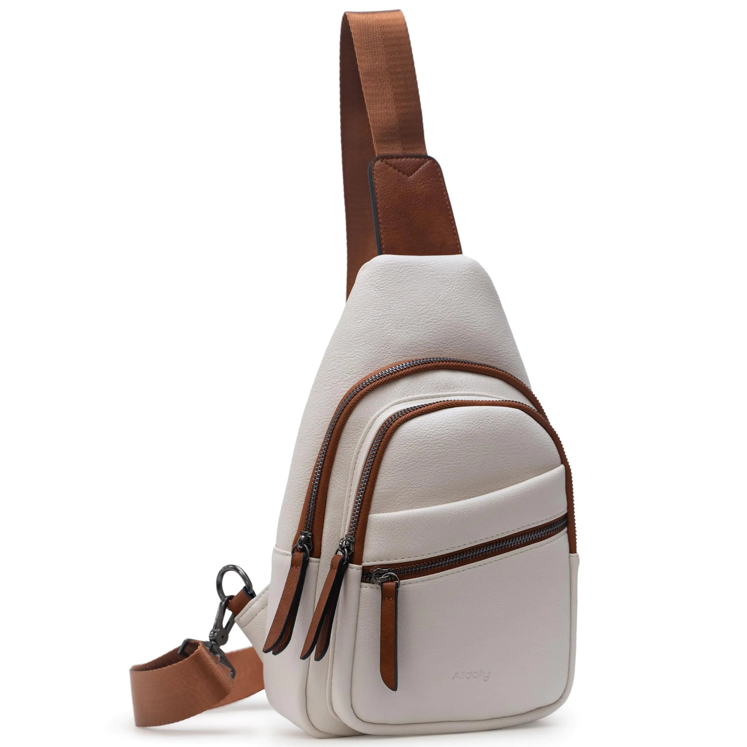 TrendRight White Leather Sling Bag