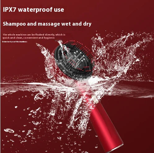 Vibrating Massage Comb with Red Light Therapy