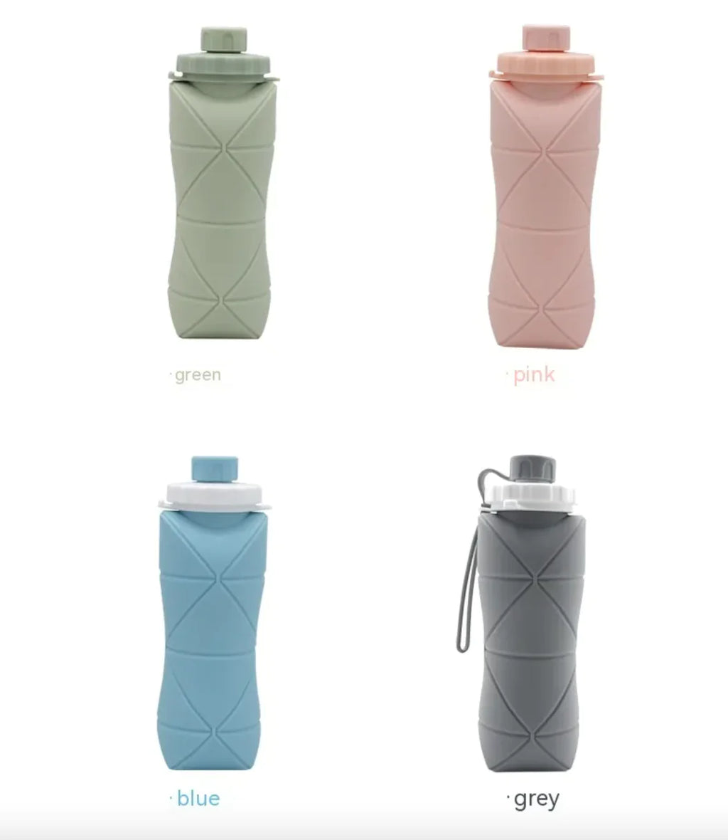 Collapsible Silicone Sports Water Bottle
