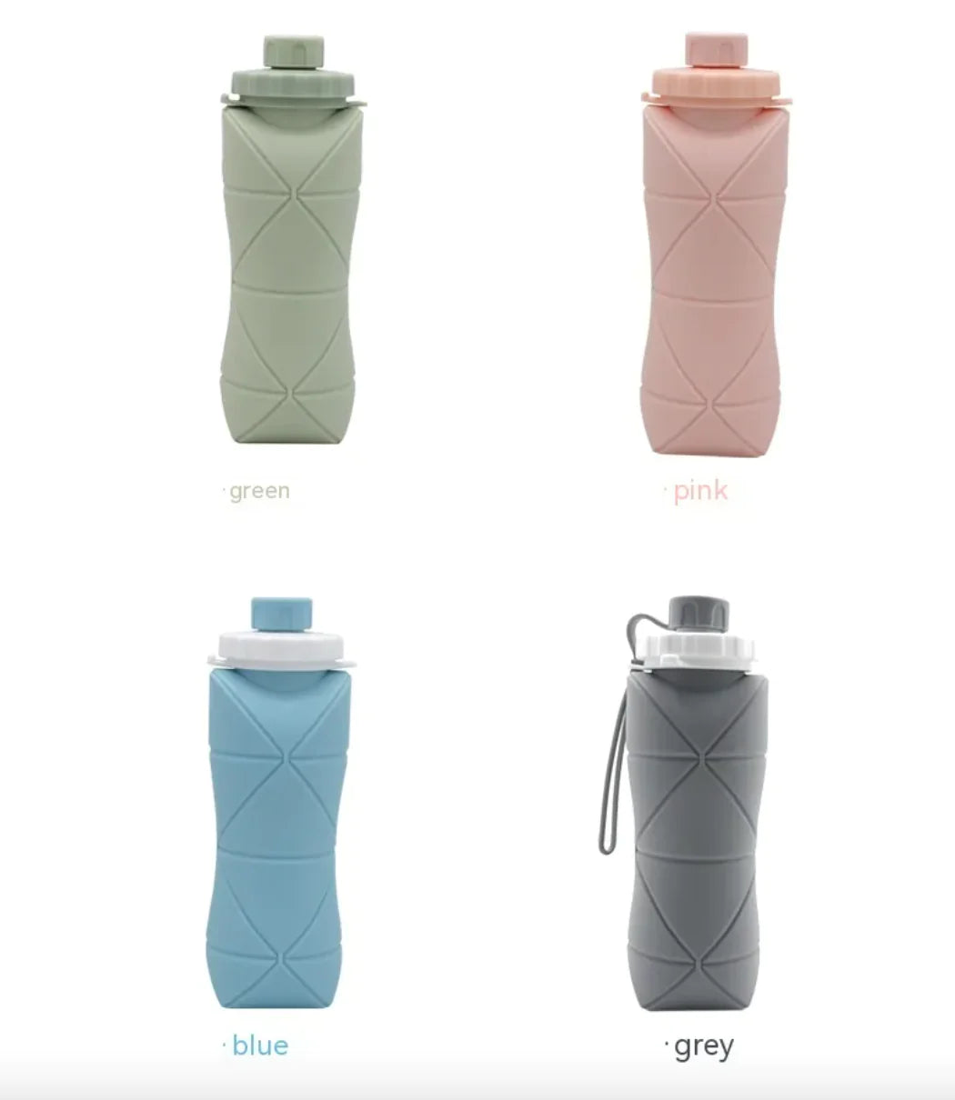 Collapsible Silicone Sports Water Bottle