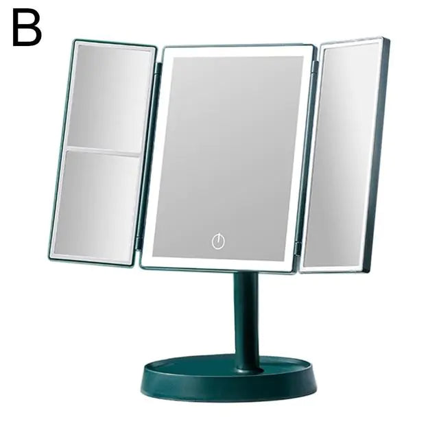 LED Desktop Vanity Mirror with Smart Daylight Lighting