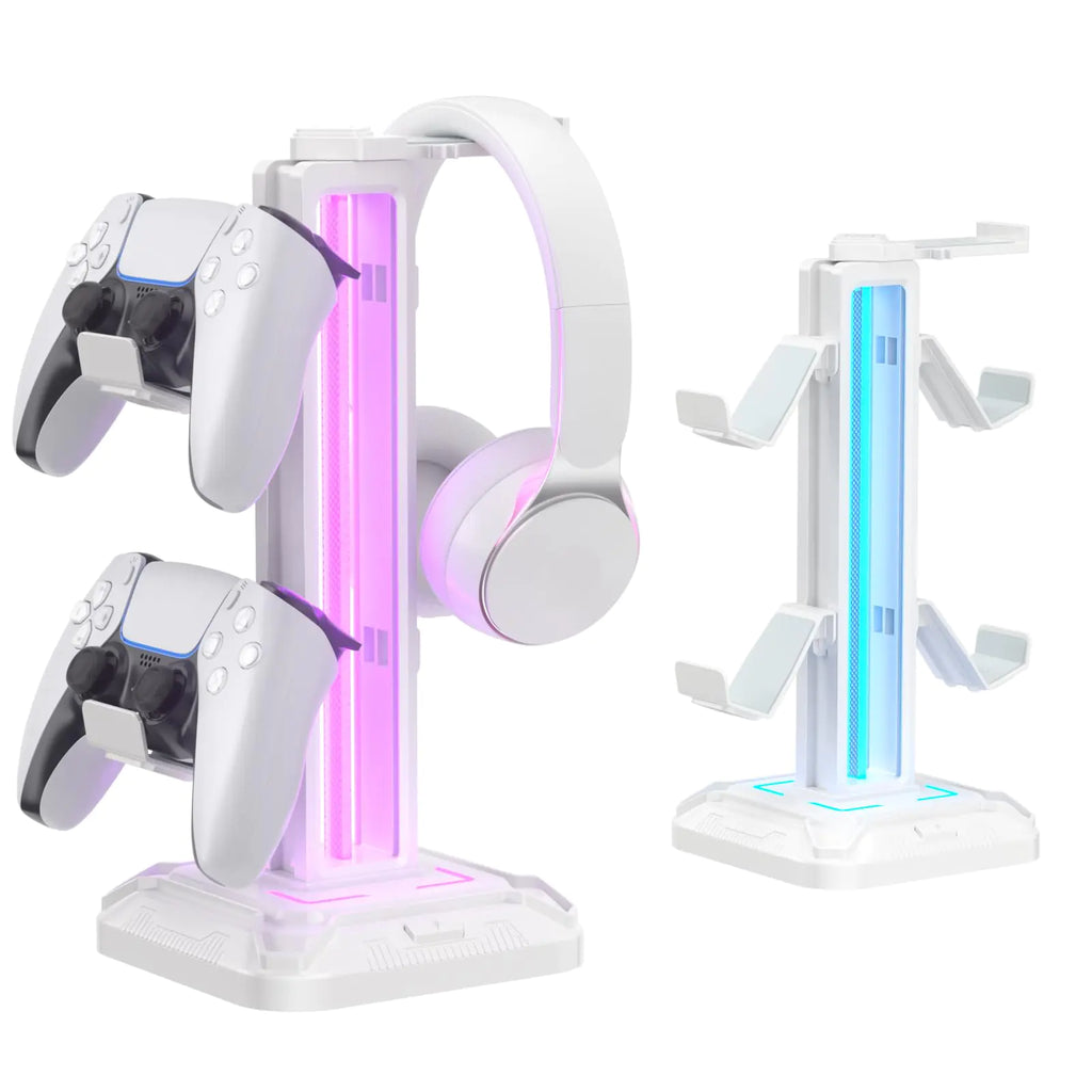 Headset Stand with Multi-Mode Lighting - White