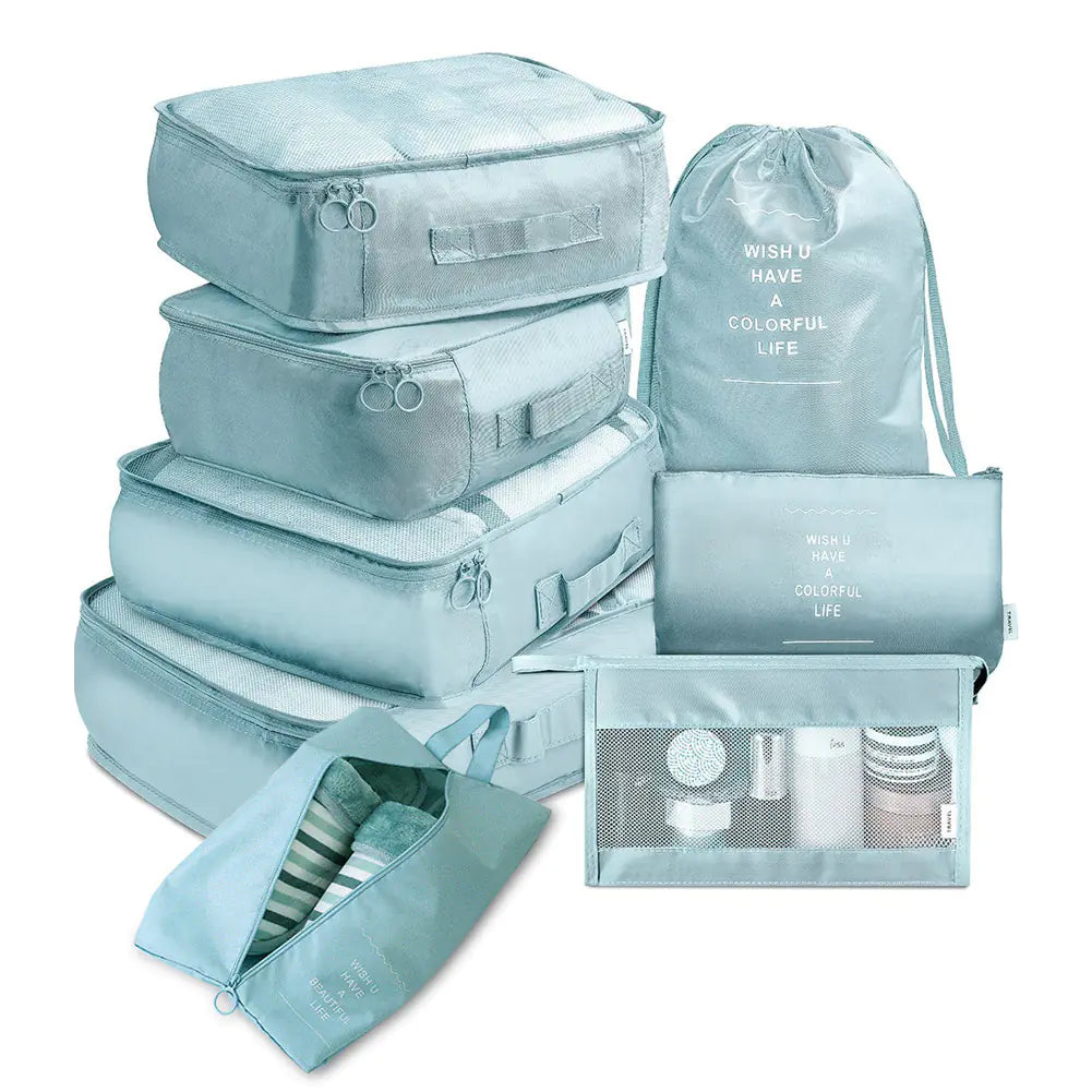 8-Piece Travel Packing Cube Set with Luggage Dividers