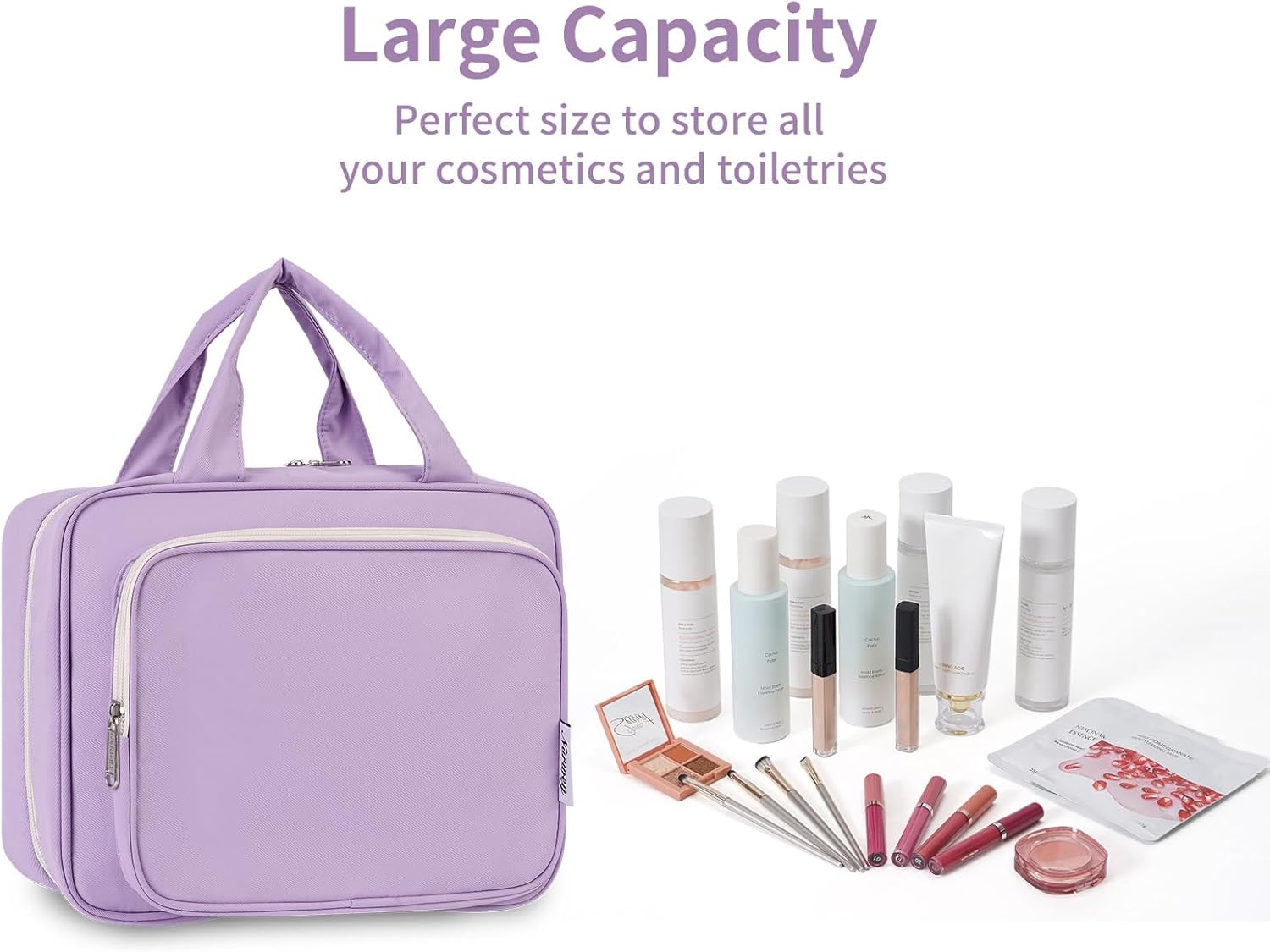 Narwey Travel Organizer Toiletry Bag - Medium Purple