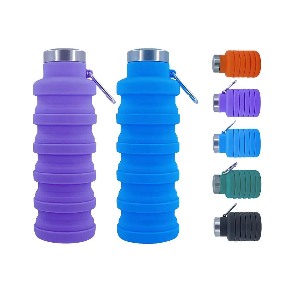 Aquamove Collapsible Silicone Water Bottle - 17oz