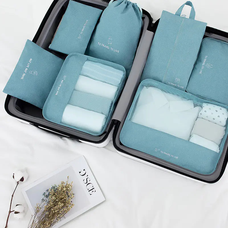 Travel 7-Piece Packing Organizer Set for Luggage
