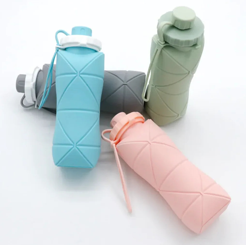 Collapsible Silicone Sports Water Bottle