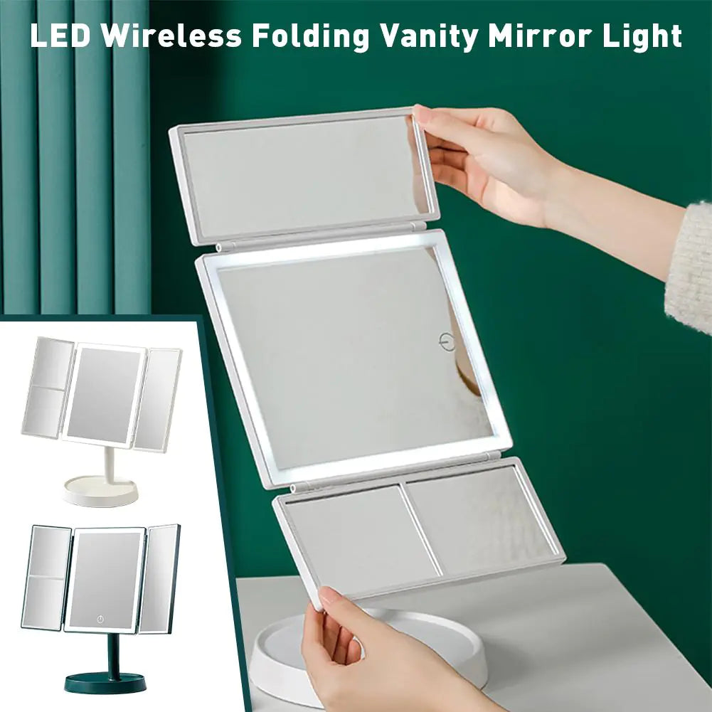 LED Desktop Vanity Mirror with Smart Daylight Lighting