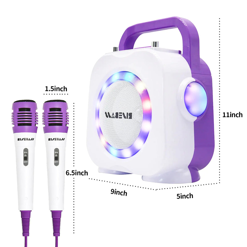 Kids' Party Karaoke Speaker - Dual Mic Bluetooth System