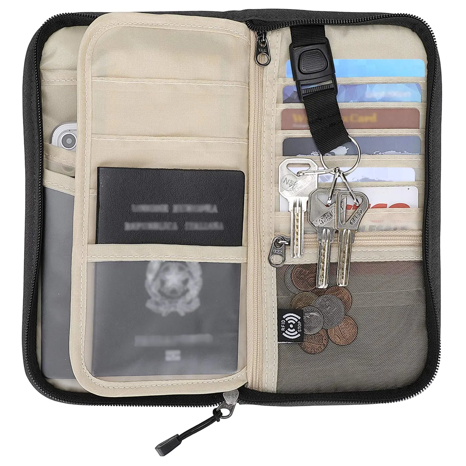 ZOPPEN Multi-Passport Travel Wallet with RFID Block #01 Black