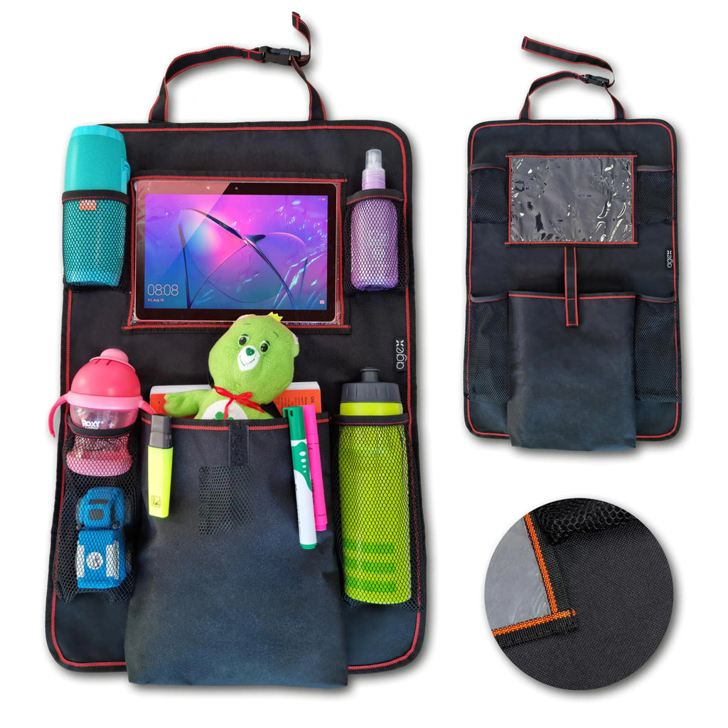 AGEX Car Seat Organizer for Kids Kids Backseat Car Organizers and Storage Waterproof Back Seat Protector Kick Mats with 5 pockets and Tablet Holder 12" Car Accessories Interior & Travel Essentials