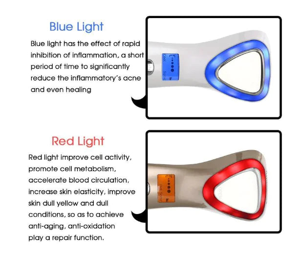 Hot and Cold Sonic Beauty Device with Ion Import Function