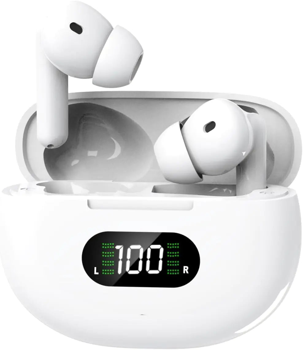 Wireless Earbuds Bluetooth Earphones 45H Playtime LED Power Display Earphones in-Ear Earbuds Advanced Noise Cancelling Waterproof