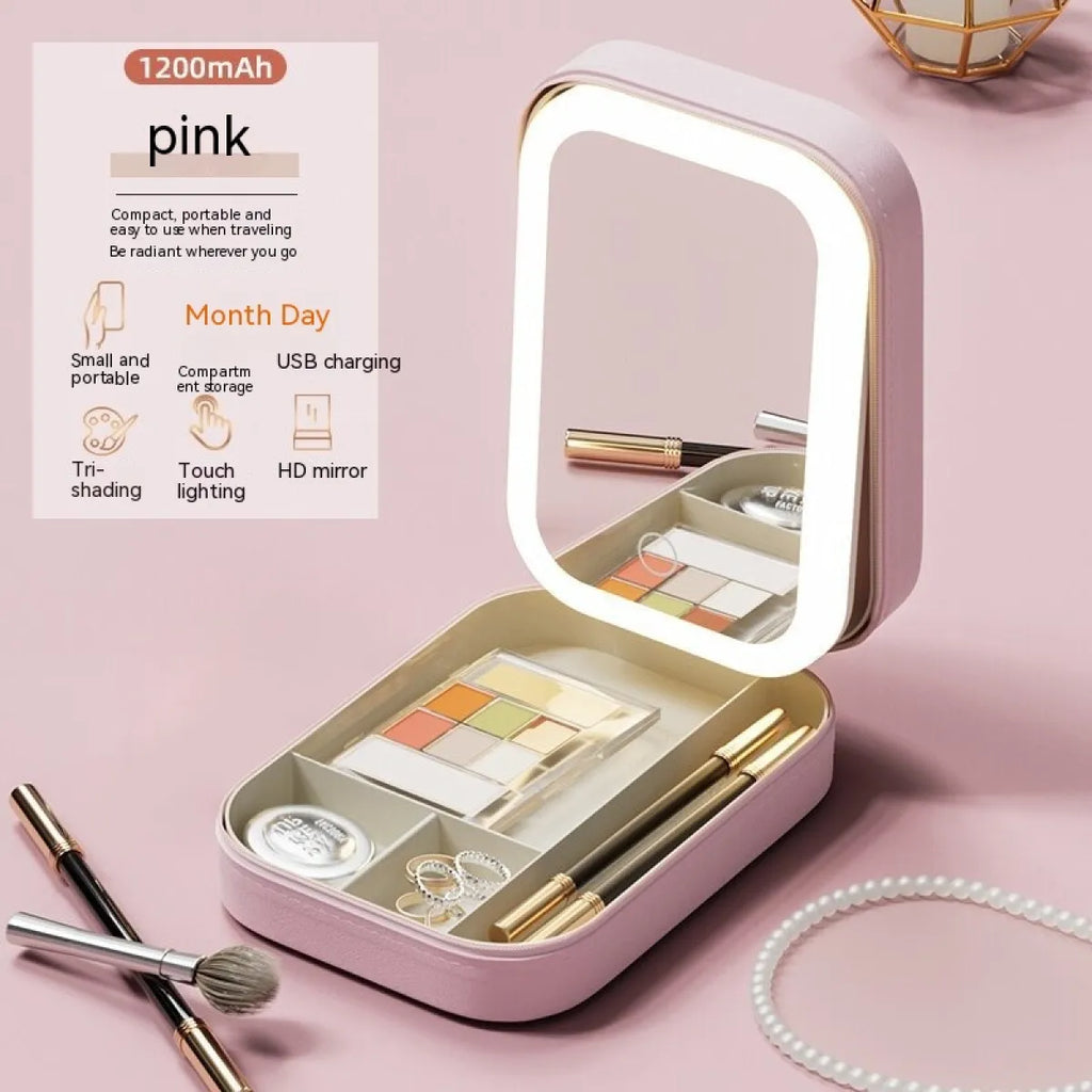 Portable LED Travel Makeup Storage Box