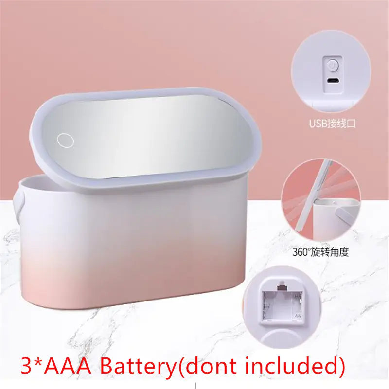 Portable LED Vanity Mirror with Carrying Case