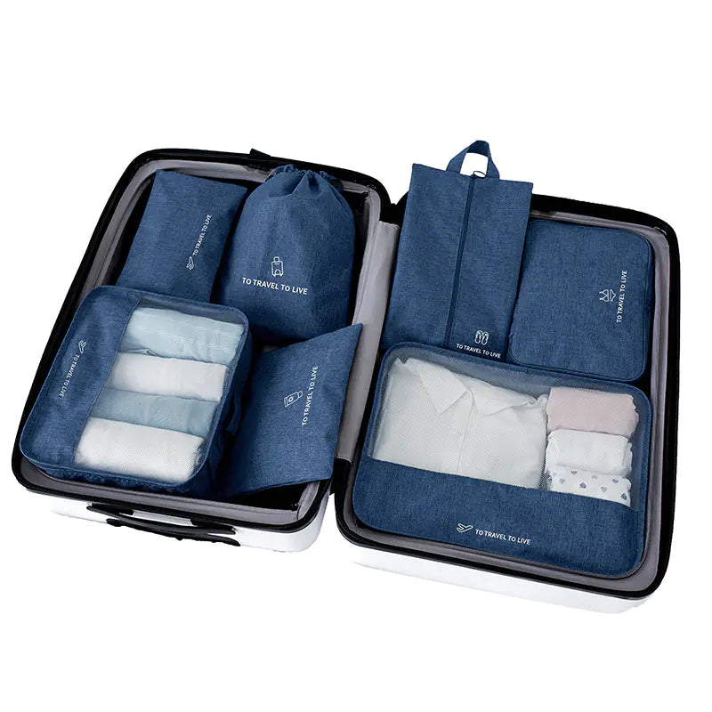 Travel 7-Piece Packing Organizer Set for Luggage