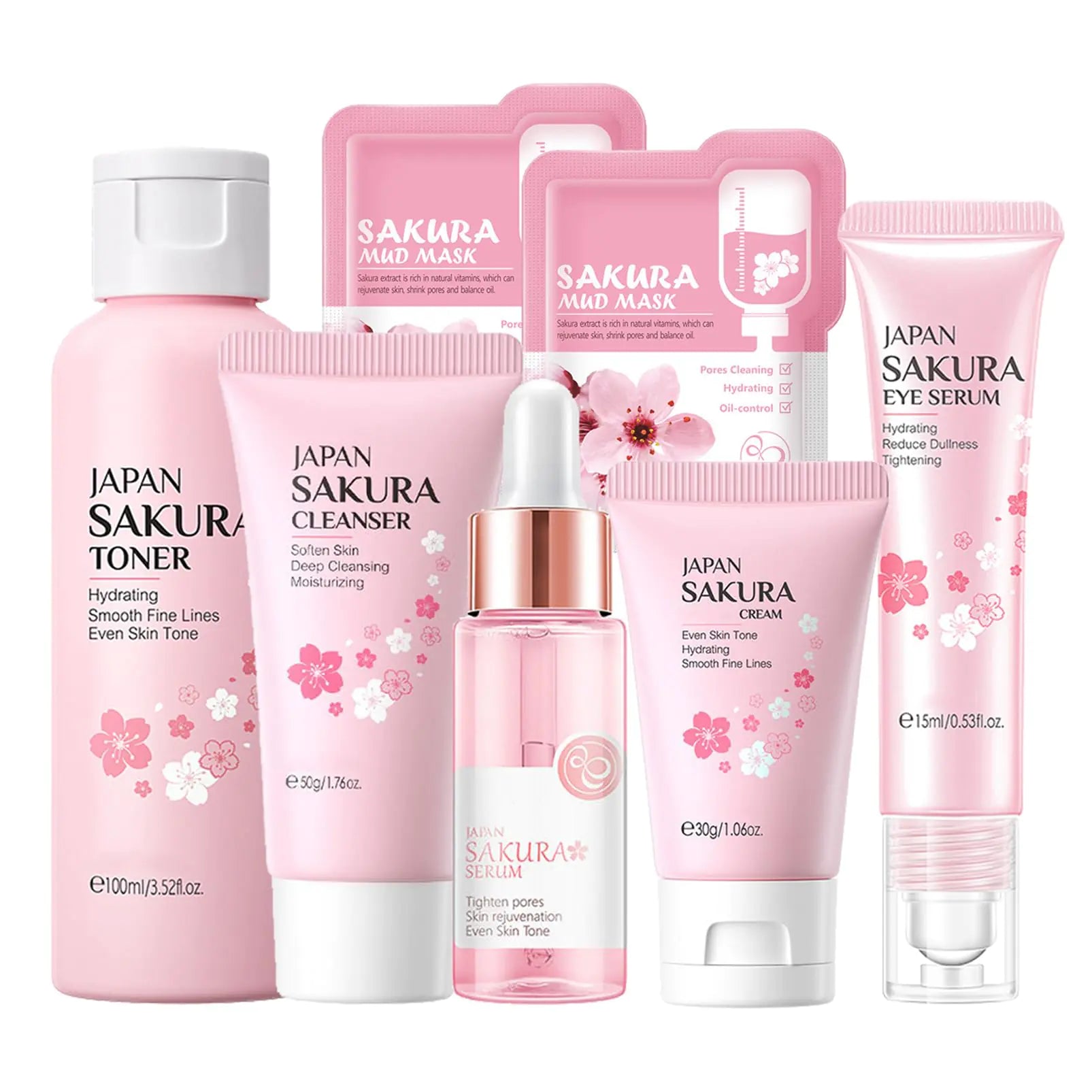 Sakura Bliss Beauty Kit - Cherry Blossom 7-Piece Skincare