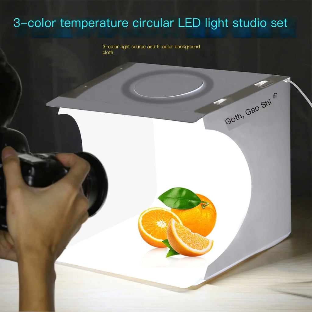 LED Ring Photo Studio Portable Lighting Kit (3 Colors)