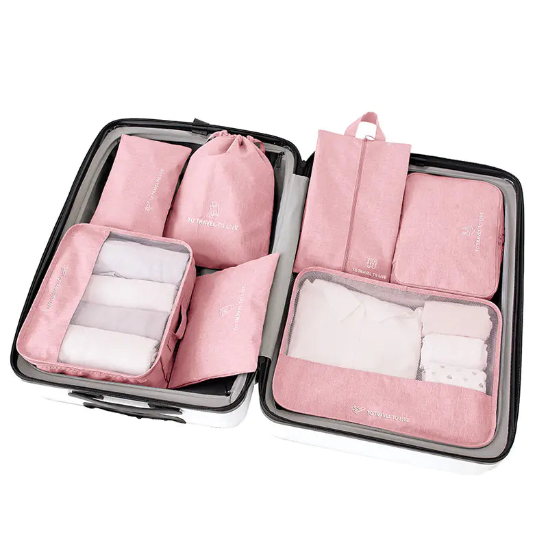 Travel 7-Piece Packing Organizer Set for Luggage