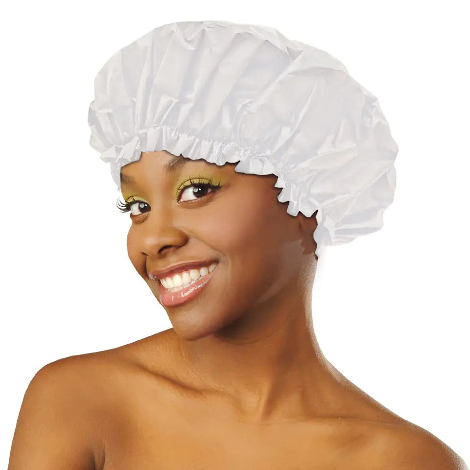 DONNA Premium Large Shower Cap - Waterproof and Reusable