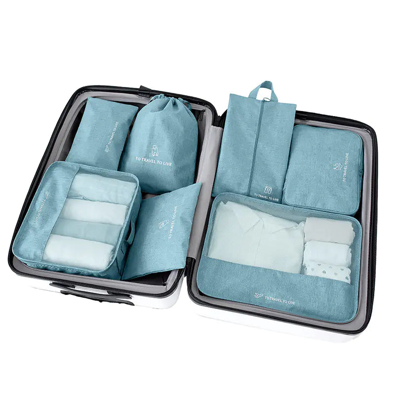 Travel 7-Piece Packing Organizer Set for Luggage