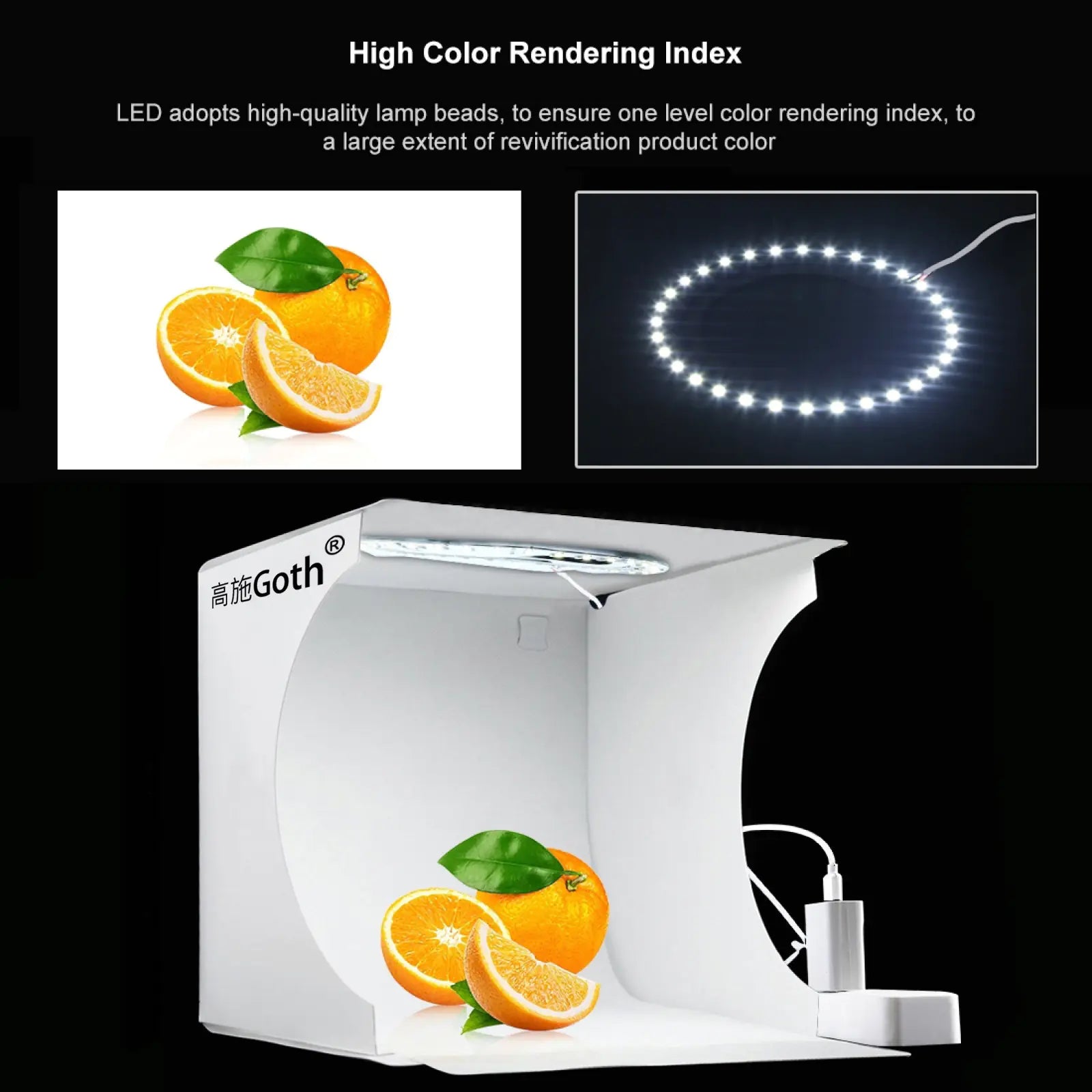 LED Ring Photo Studio Portable Lighting Kit (3 Colors)