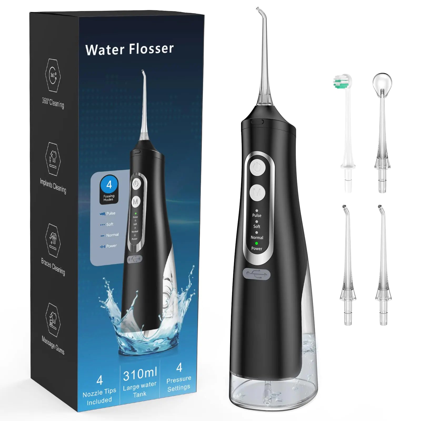 Smart Water Flosser 4 Modes Rechargeable 310ML Tank