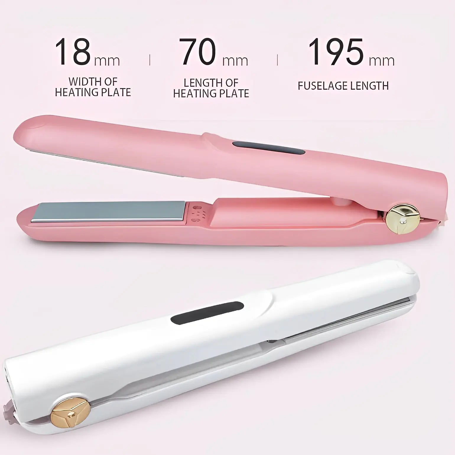 Mini Portable Wireless Hair Straightener and Curler